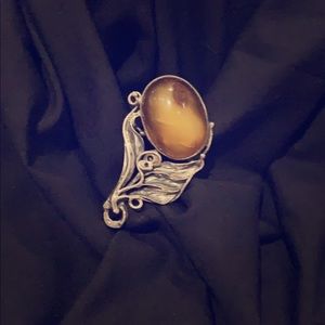 Antique Sliver 9gram stone Brooch ❤️